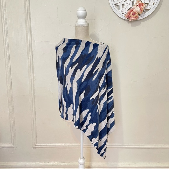 27 miles camo poncho 100% cashmere - Picture 3 of 7